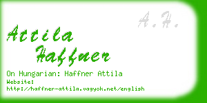 attila haffner business card